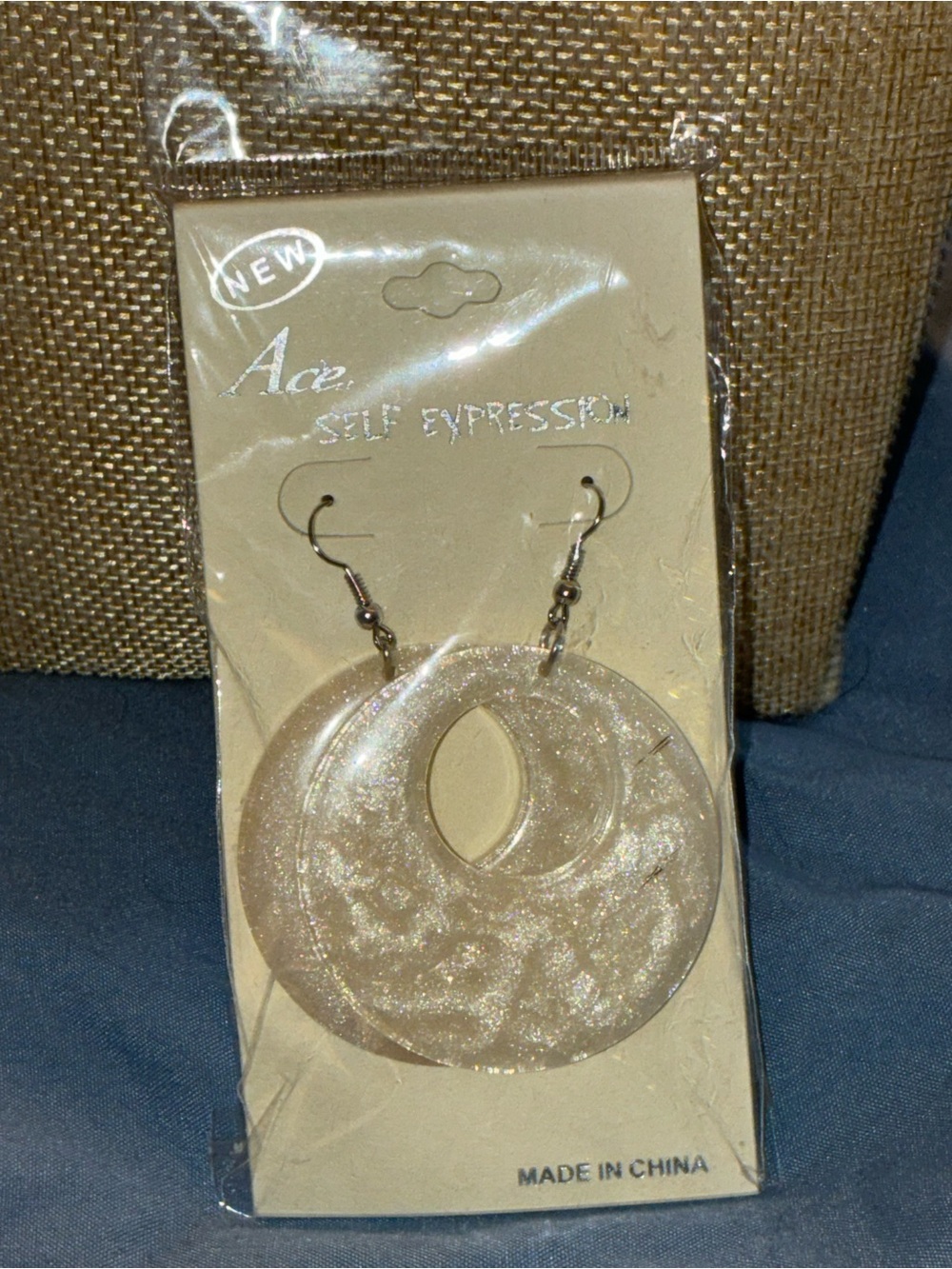 Shimmering Cream Drop Earrings